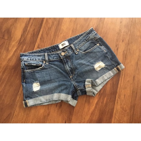Paige Jimmy Jimmy Denim Shorts 27 Medium Beth Wash - Picture 6 of 8